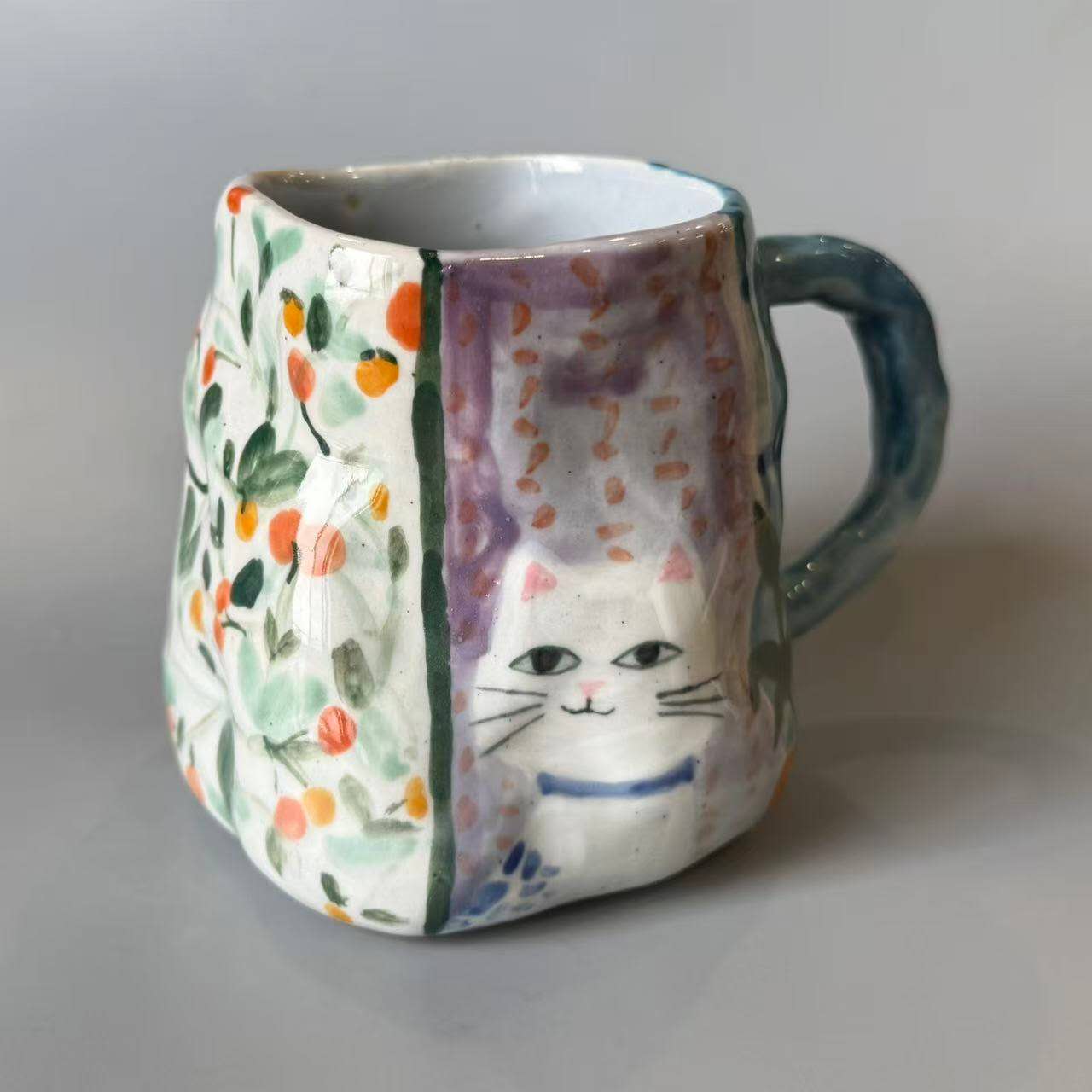 Ceramic Mug white cat