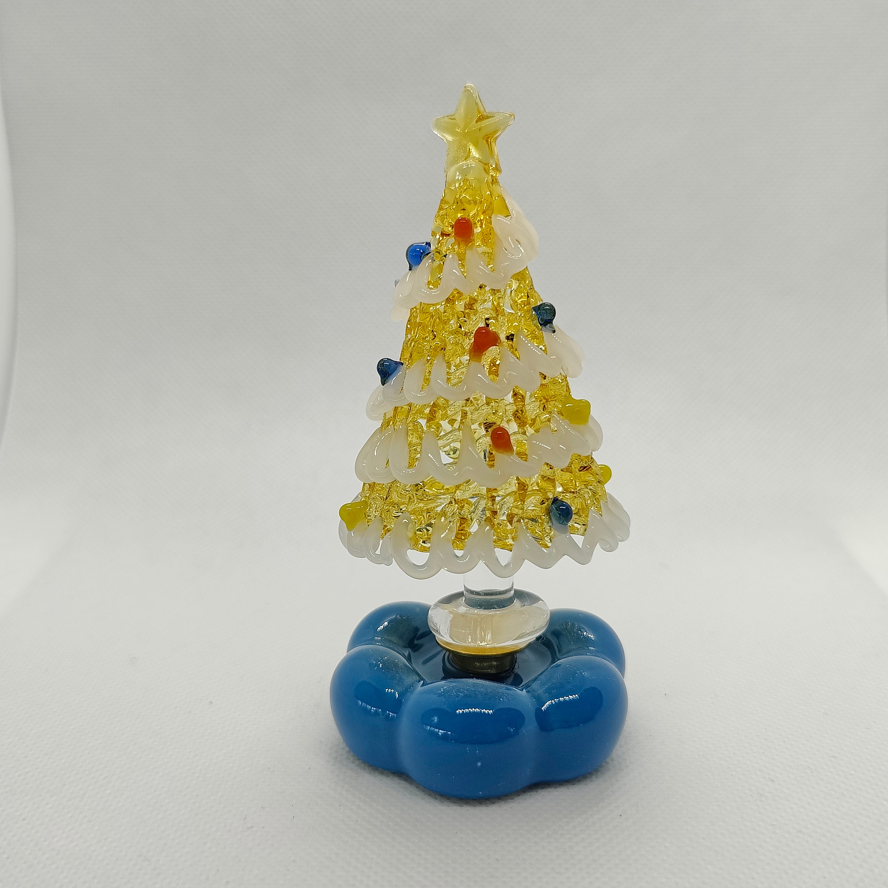 Spinning Glass Christmas Tree Decoration
