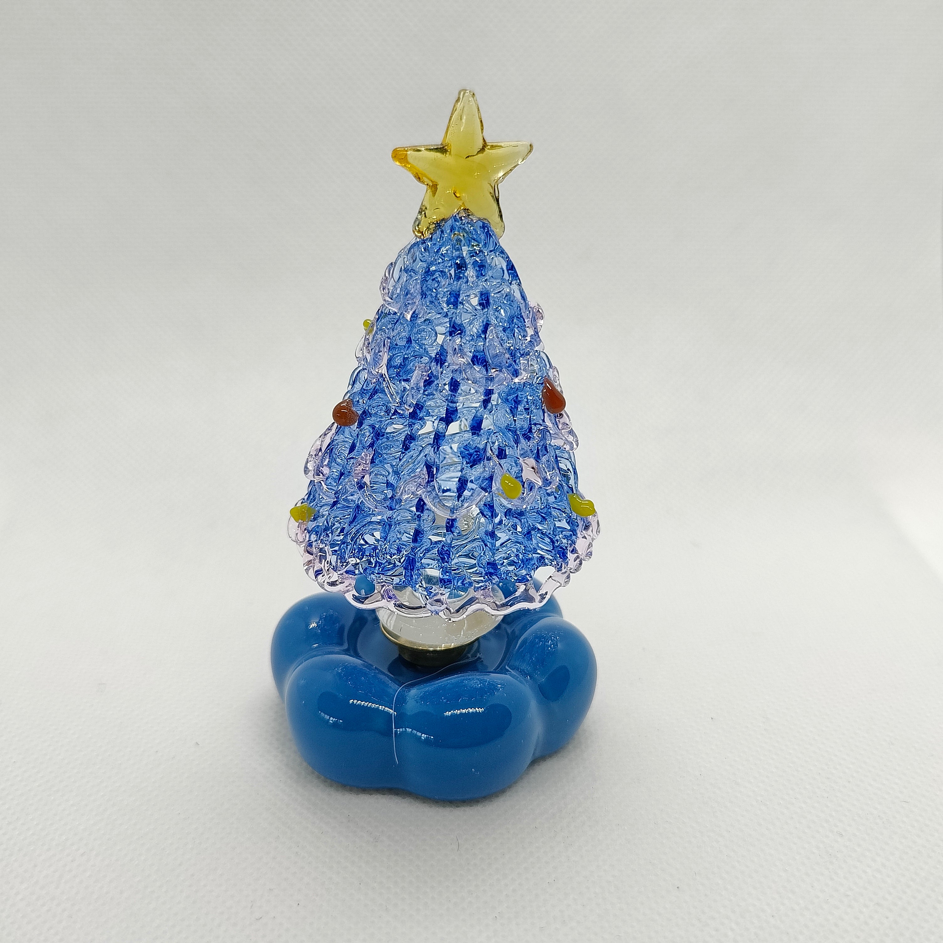 Spinning Glass Christmas Tree Decoration