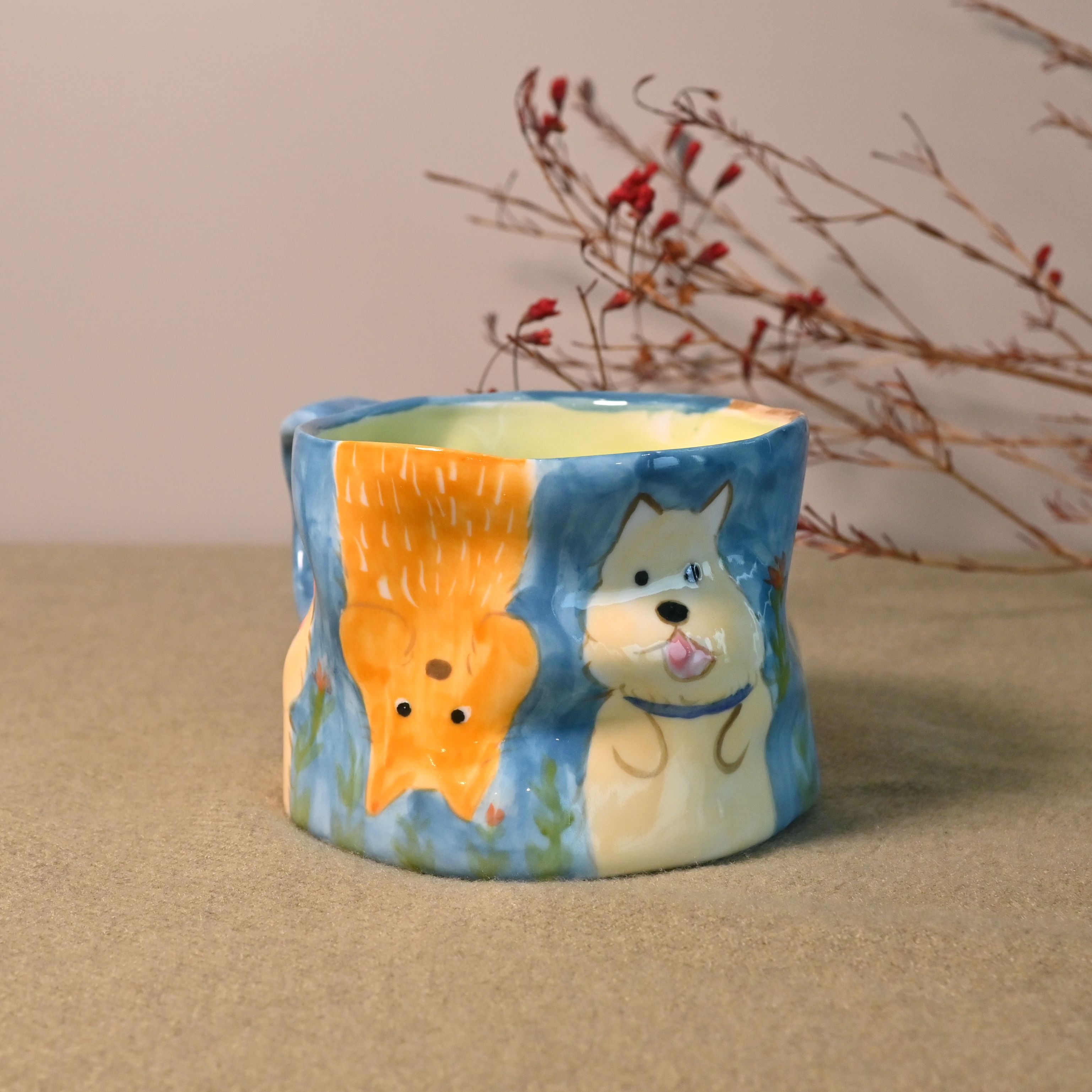 Handmade Ceramic Mug – Forest Friends