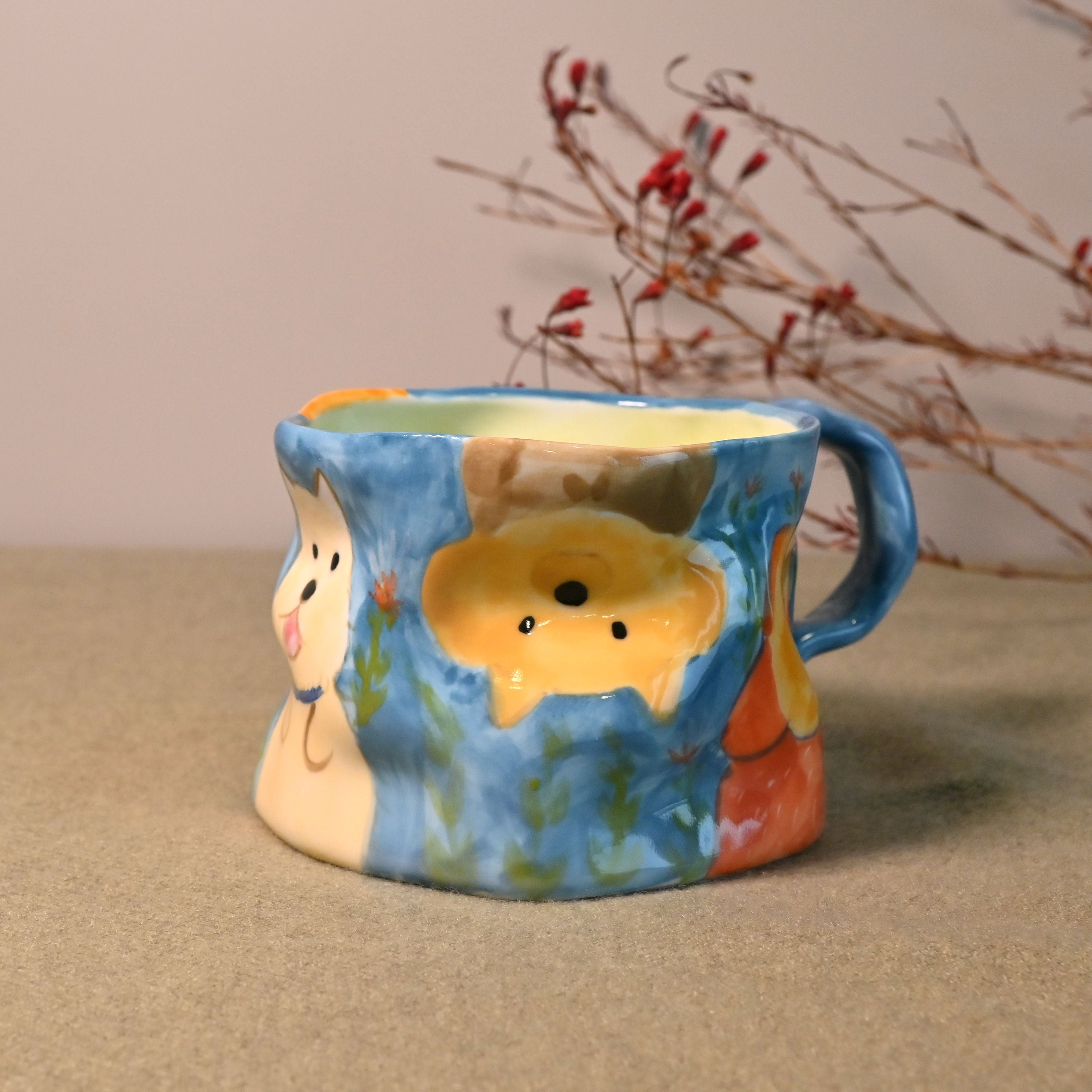 Handmade Ceramic Mug – Forest Friends