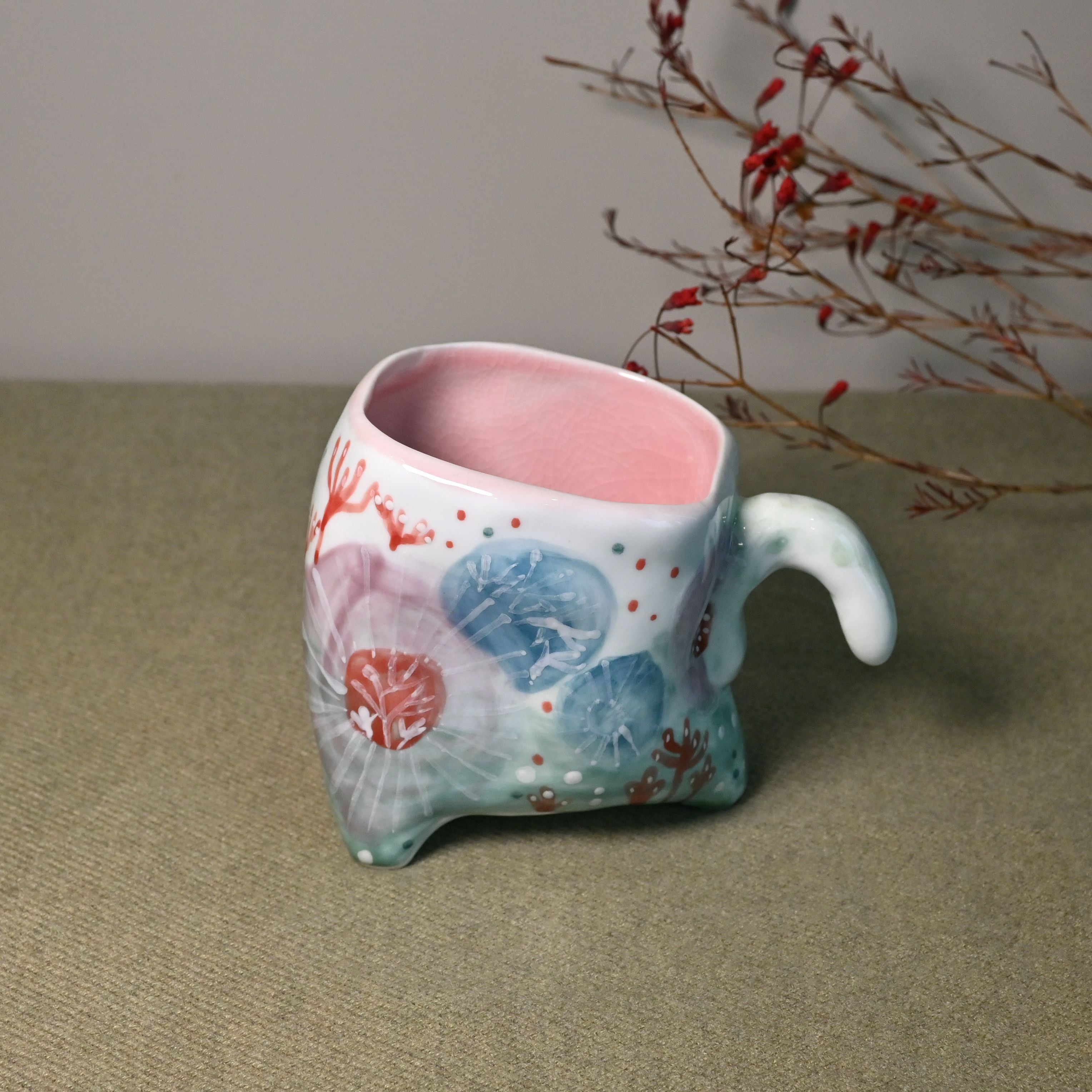 Handmade Ceramic Mug – Blossom Field