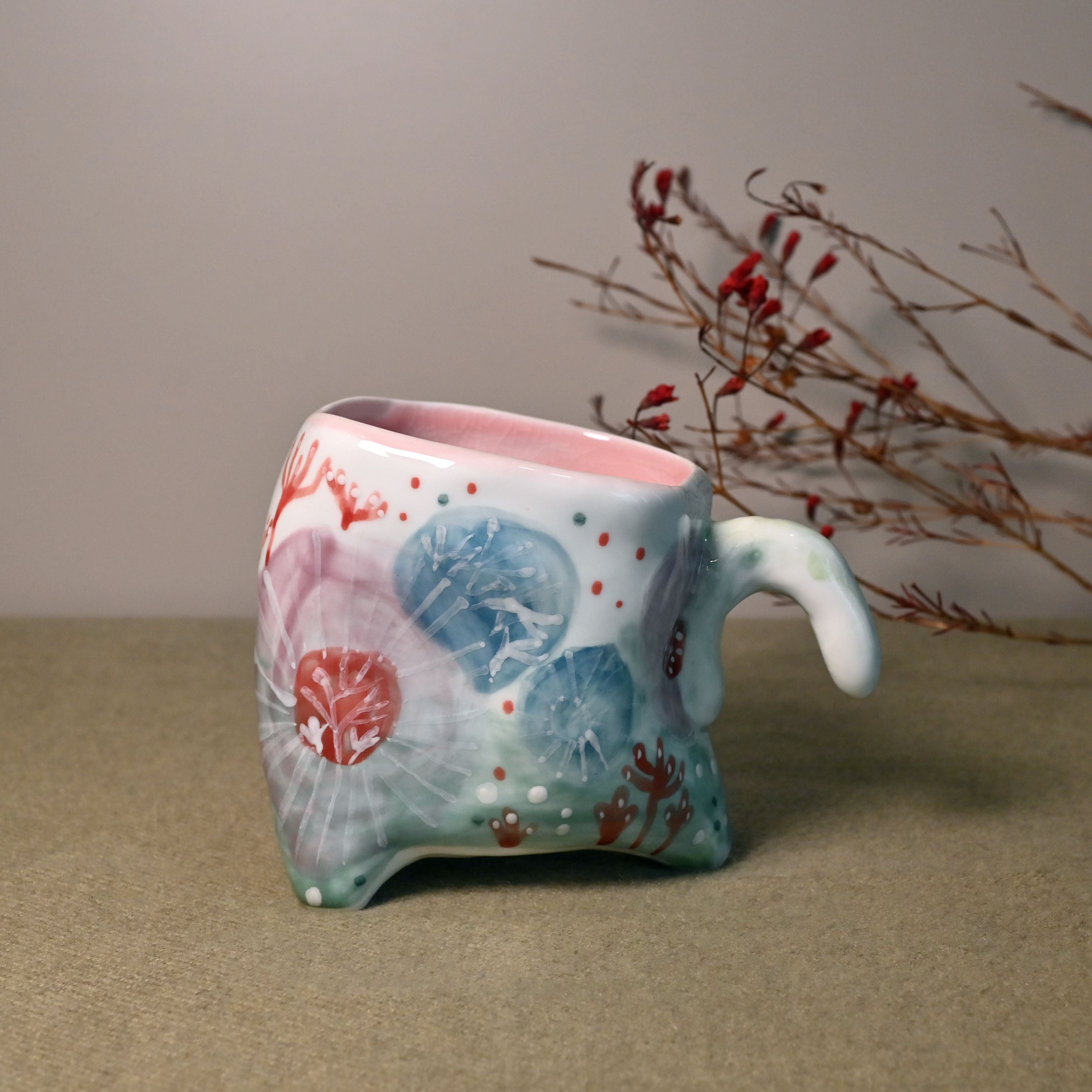 Handmade Ceramic Mug – Blossom Field