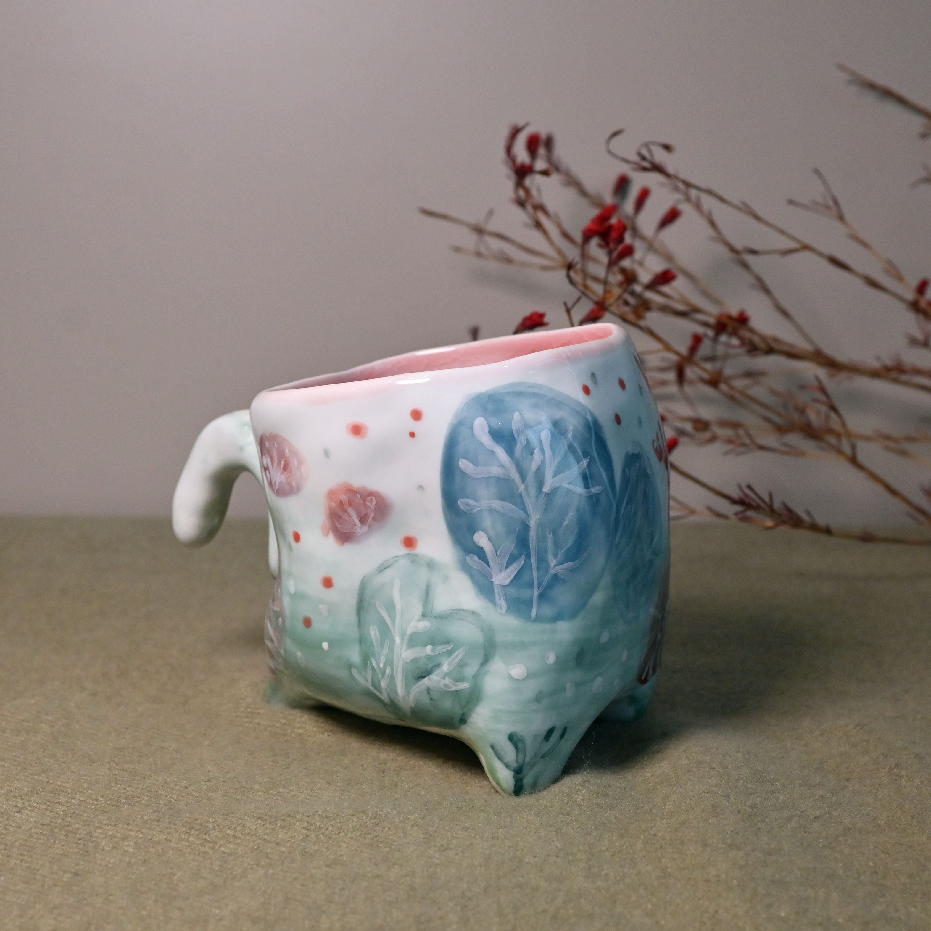 Handmade Ceramic Mug – Blossom Field