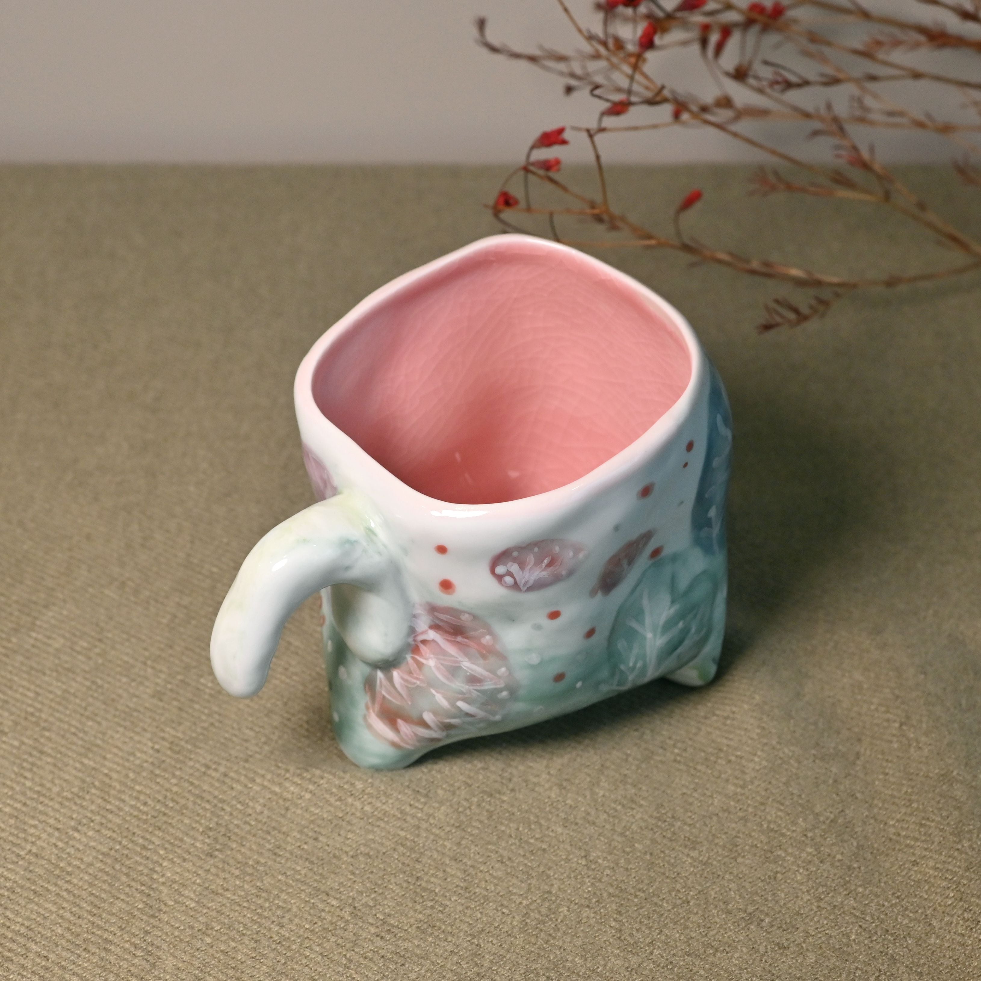 Handmade Ceramic Mug – Blossom Field