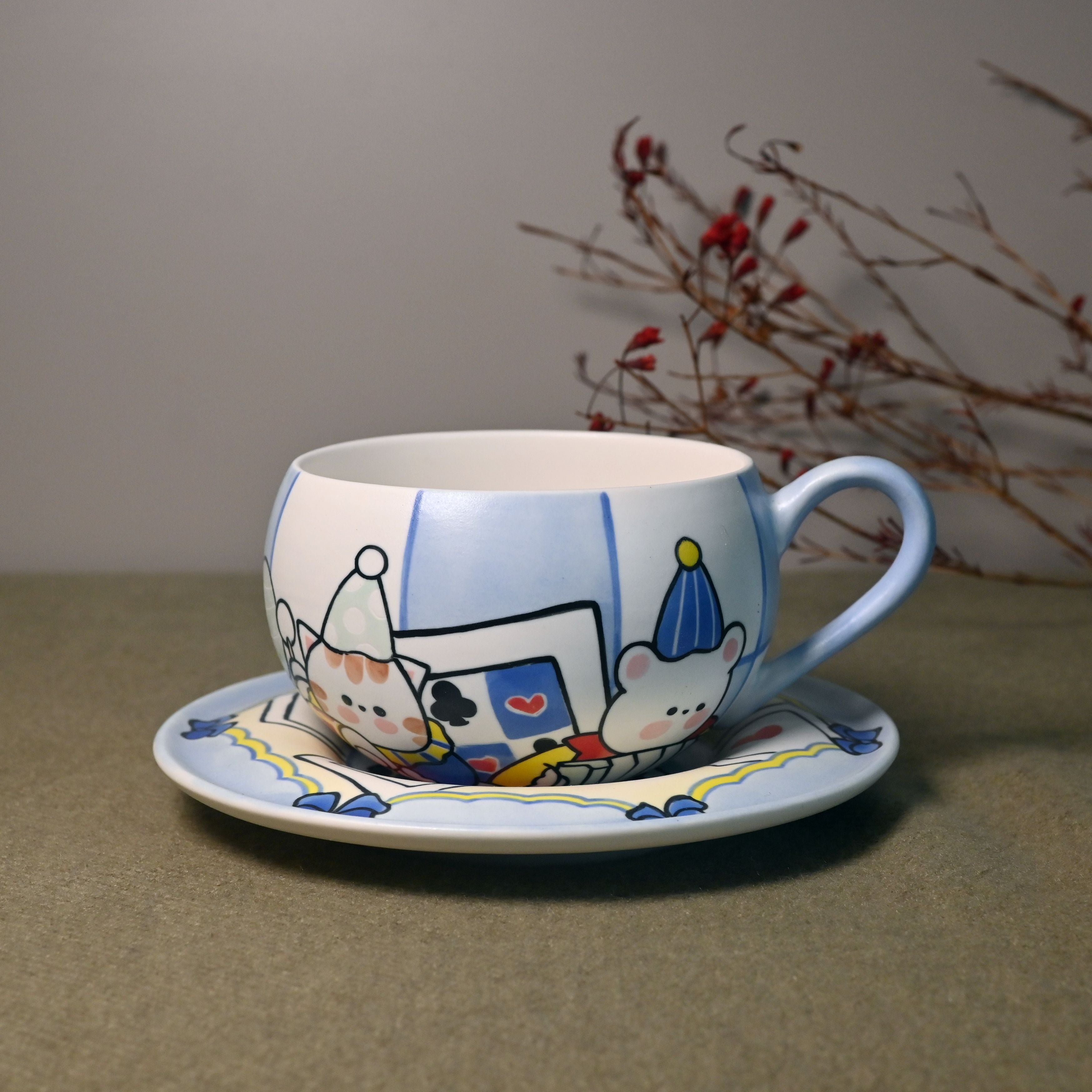 Handmade Ceramic Mug – Little Circus Mug & Saucer Collection