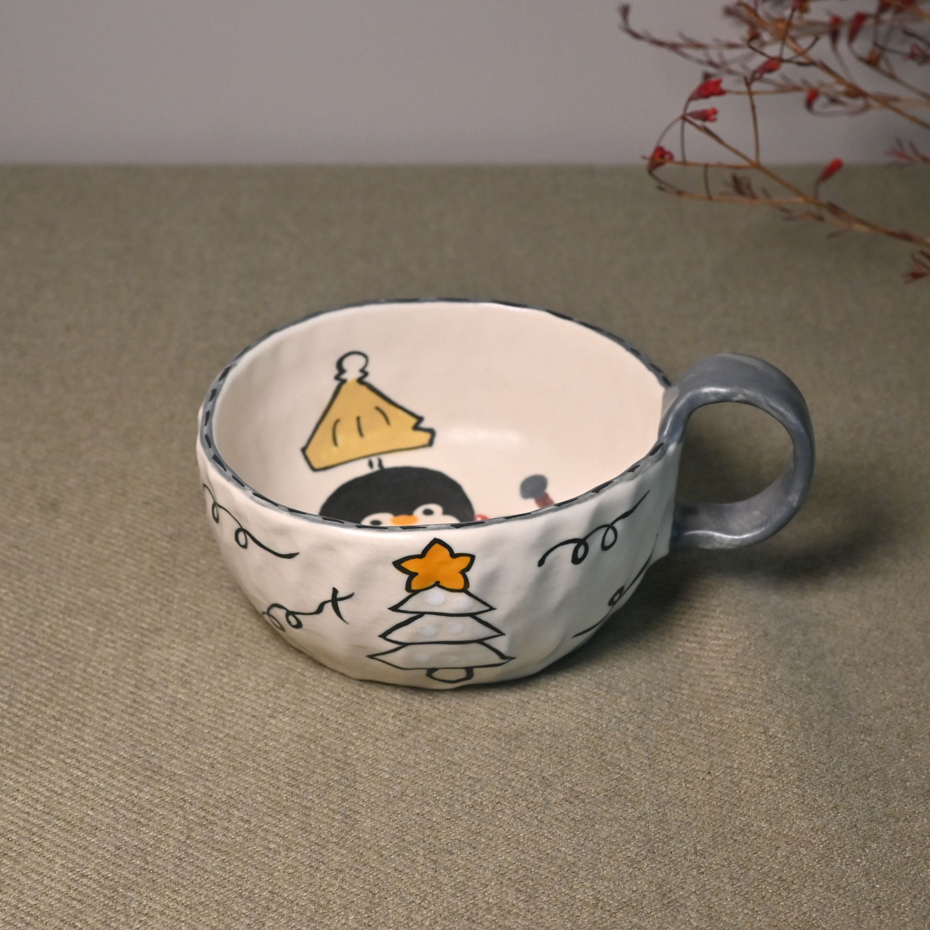 Handmade Ceramic Mug – Winter Night