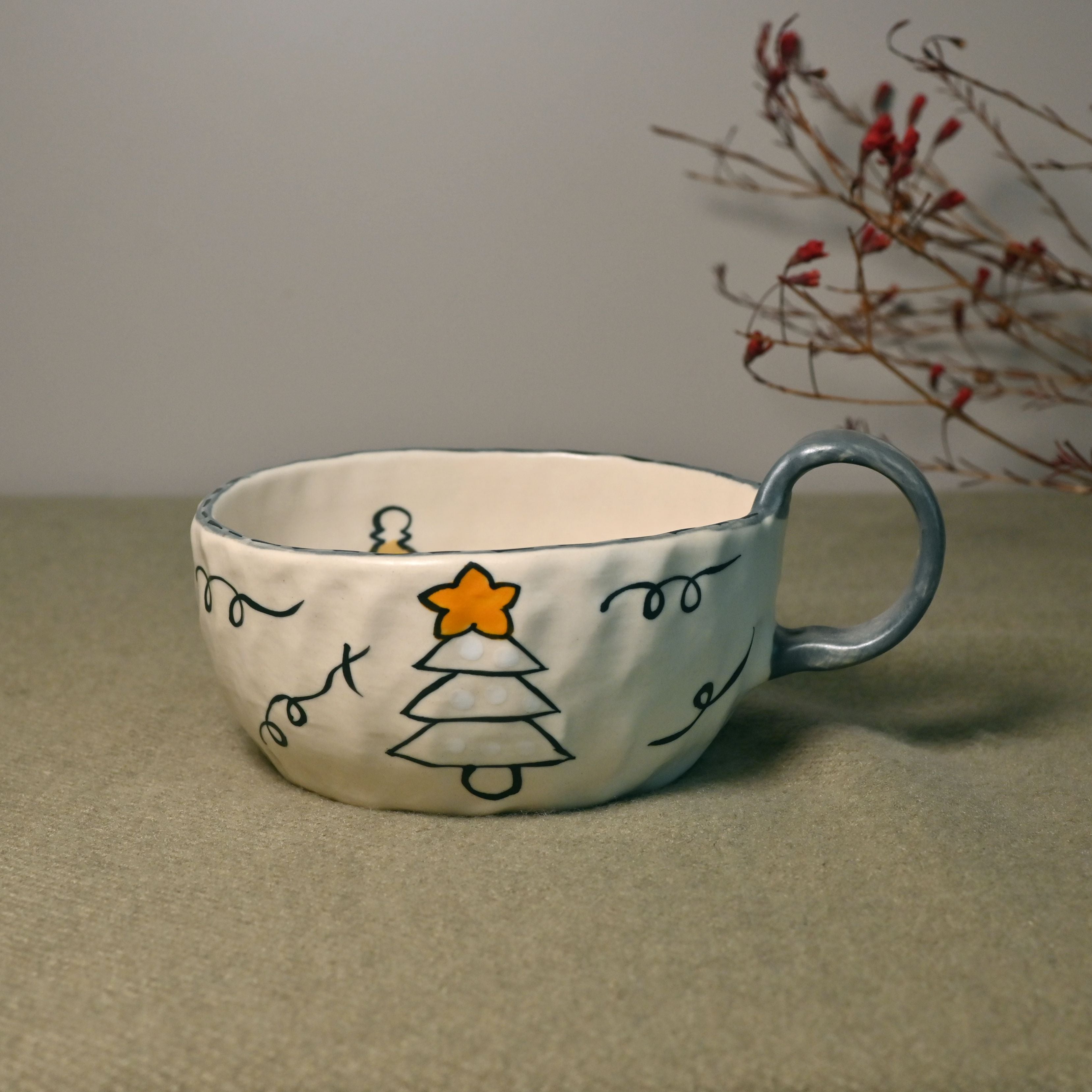 Handmade Ceramic Mug – Winter Night