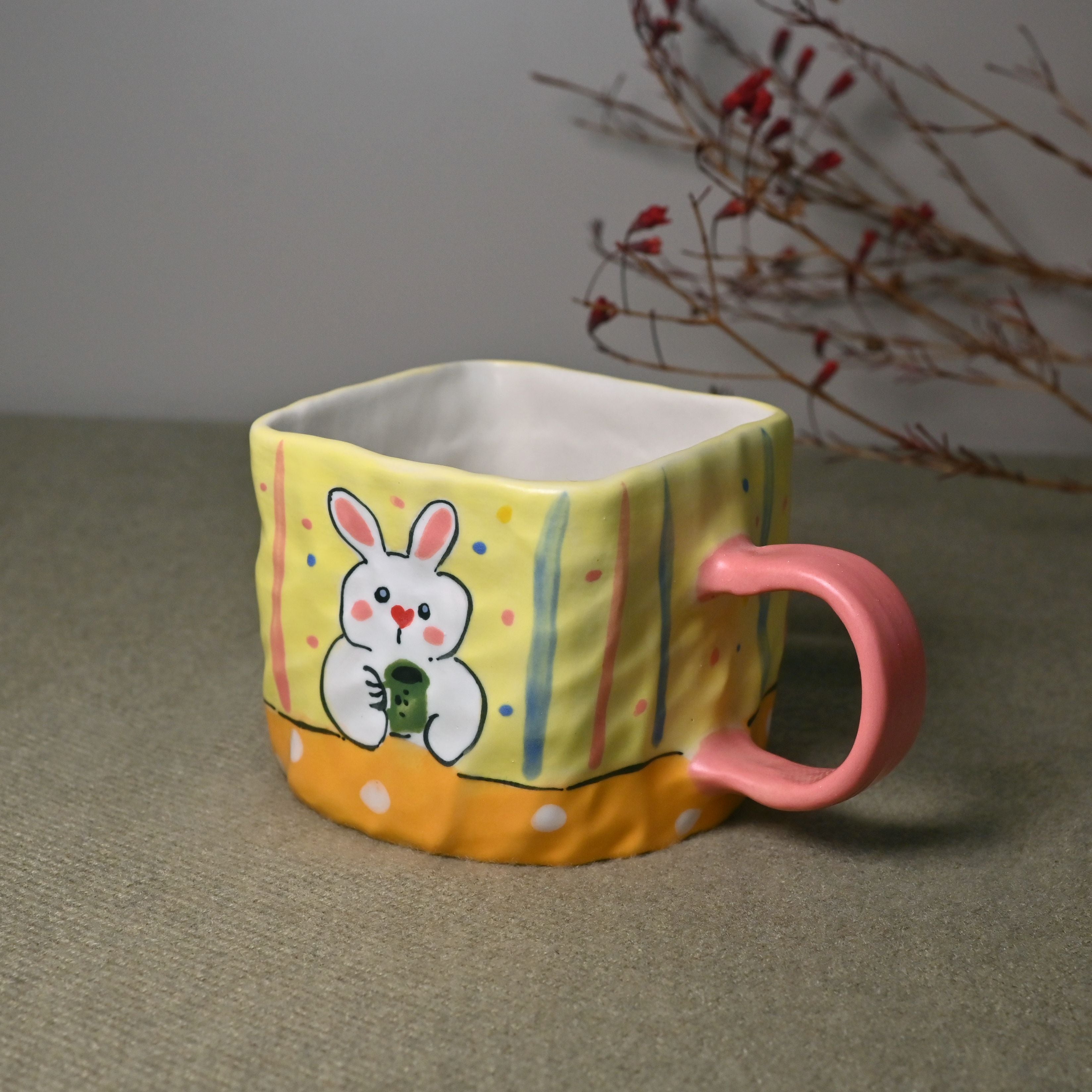 Handmade Ceramic Mug – Lovely Rabbit
