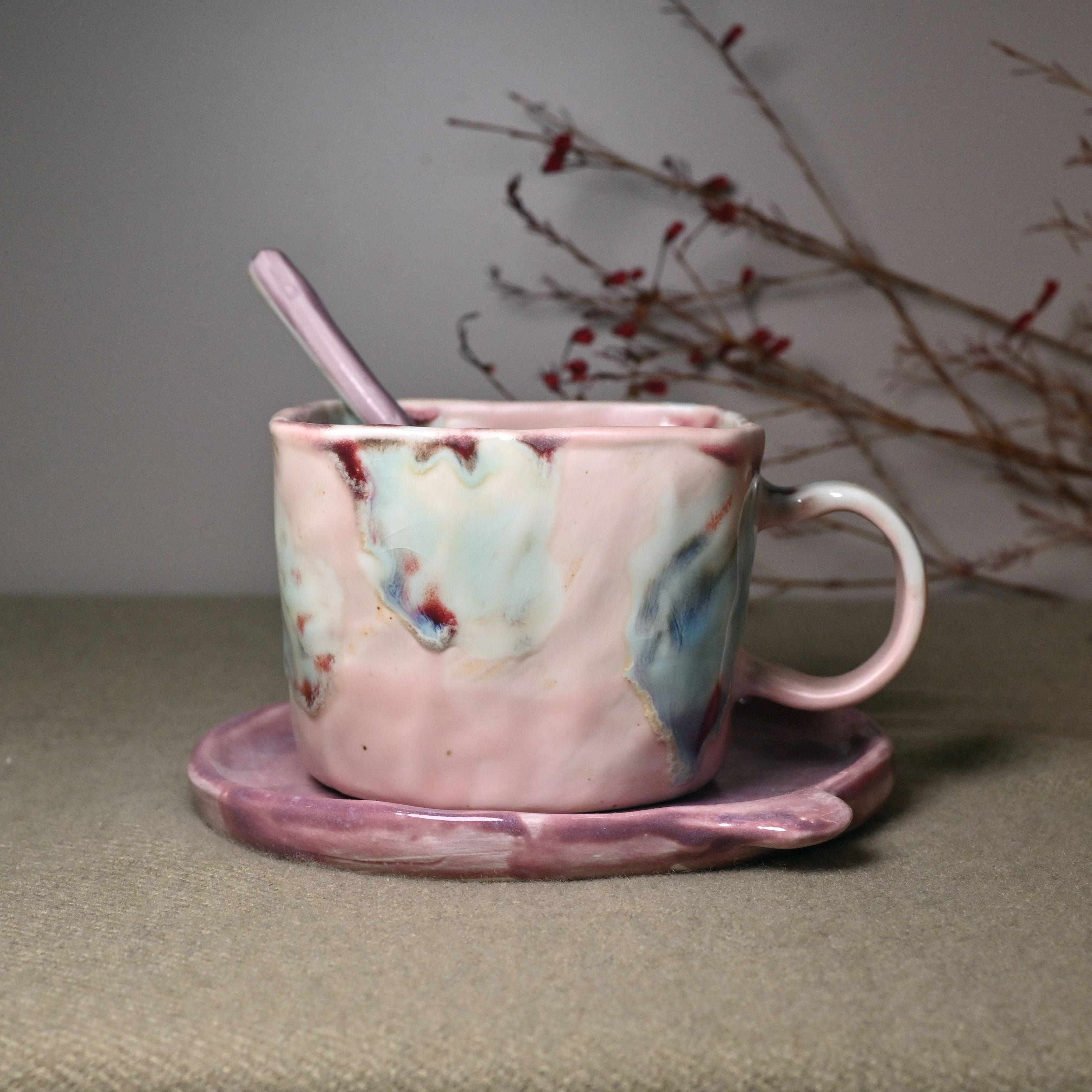 Handmade Ceramic Mug - Cloud Drift Collection