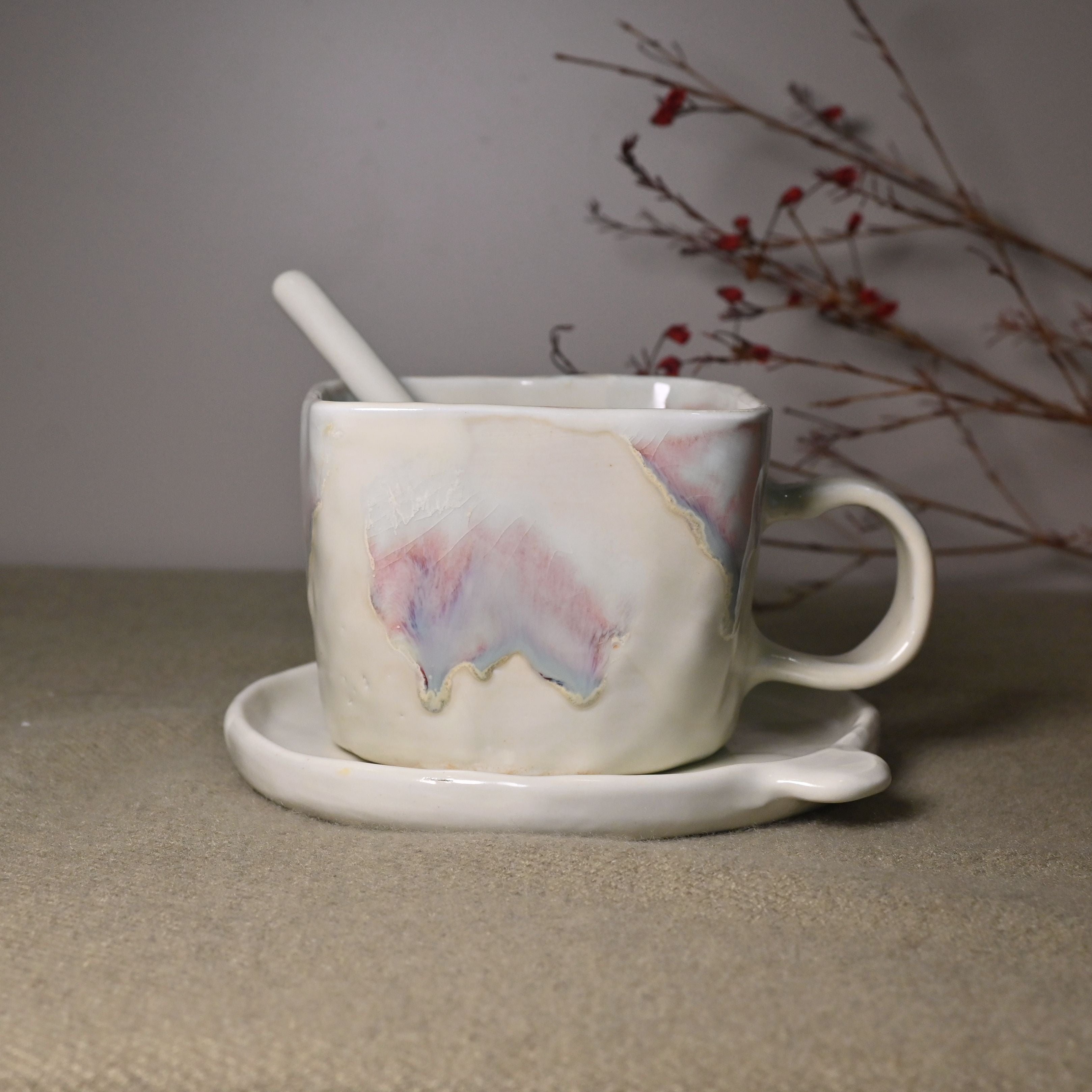 Handmade Ceramic Mug - Cloud Drift Collection