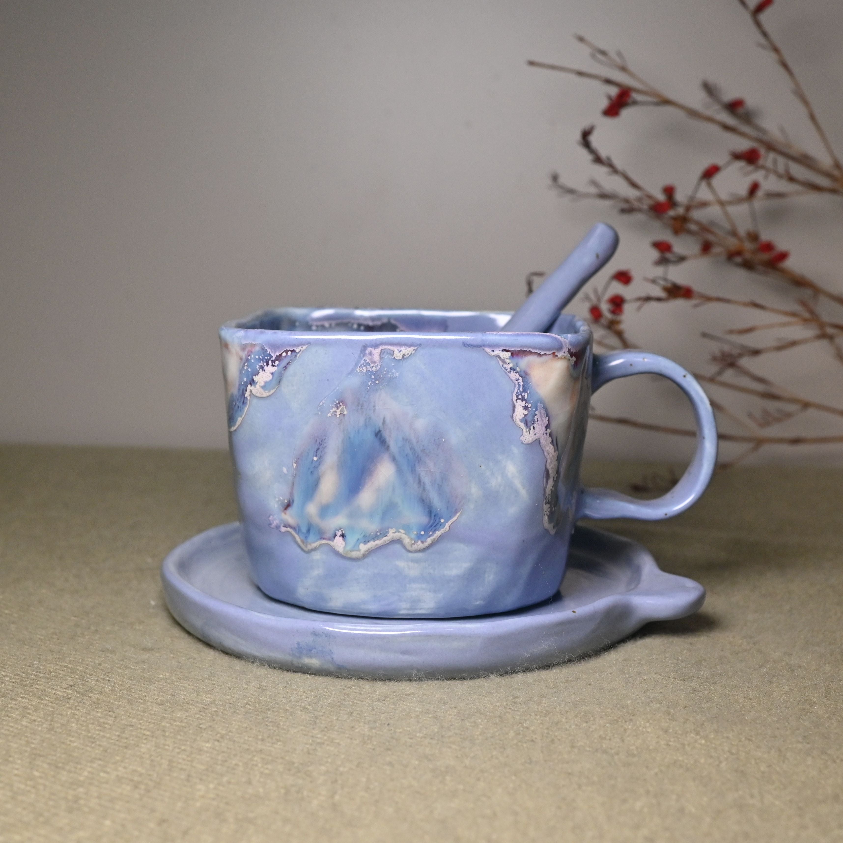 Handmade Ceramic Mug - Cloud Drift Collection