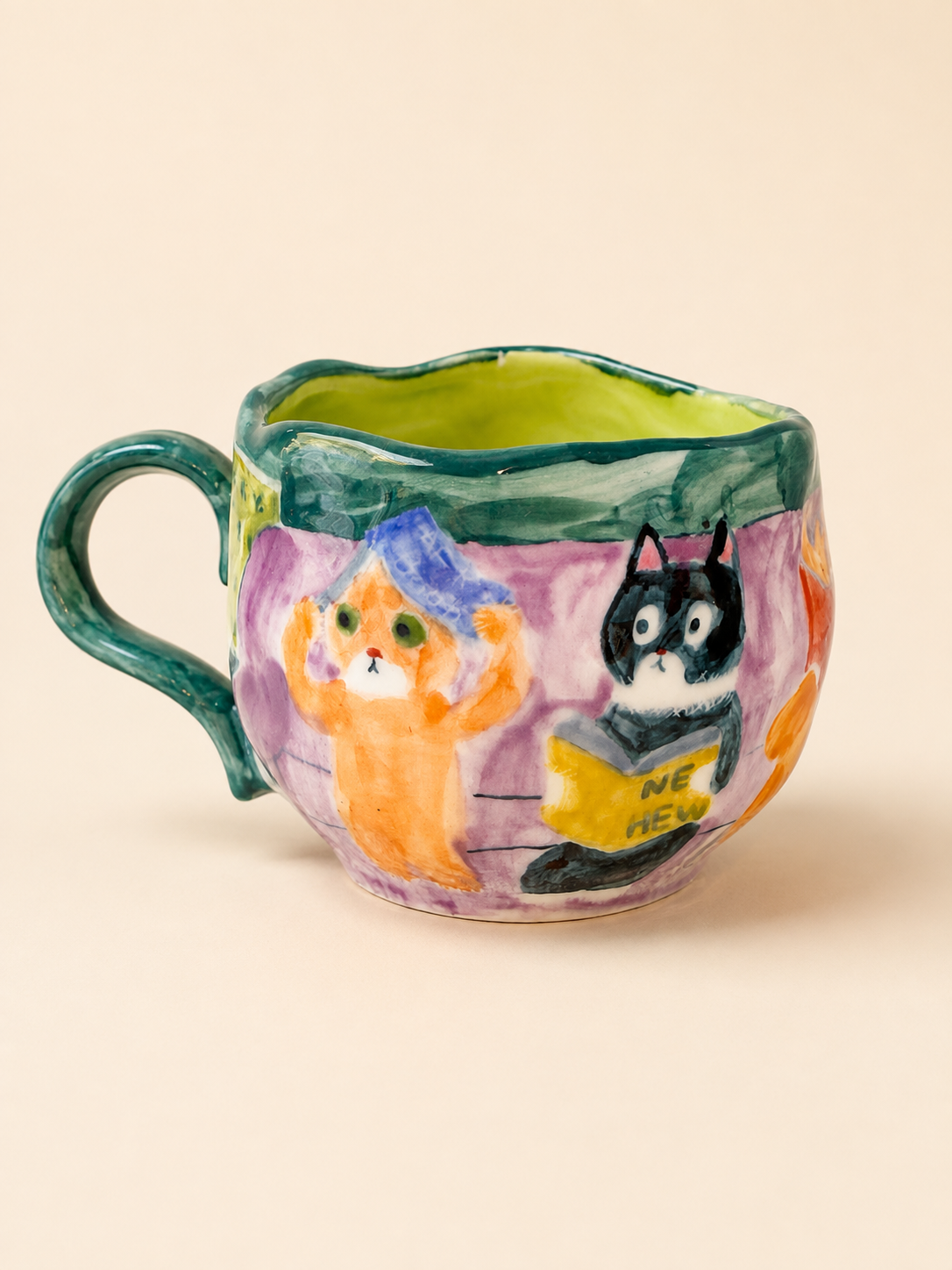 Cat Reading‑Nook Mug