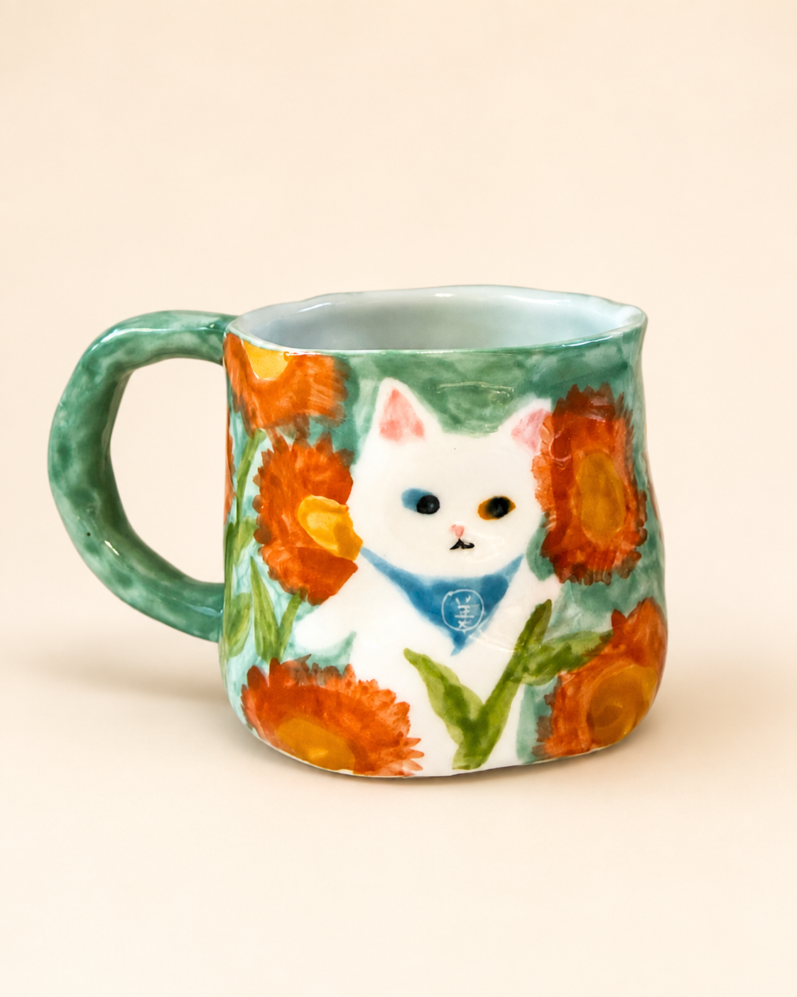 Sunflower Cat Mug