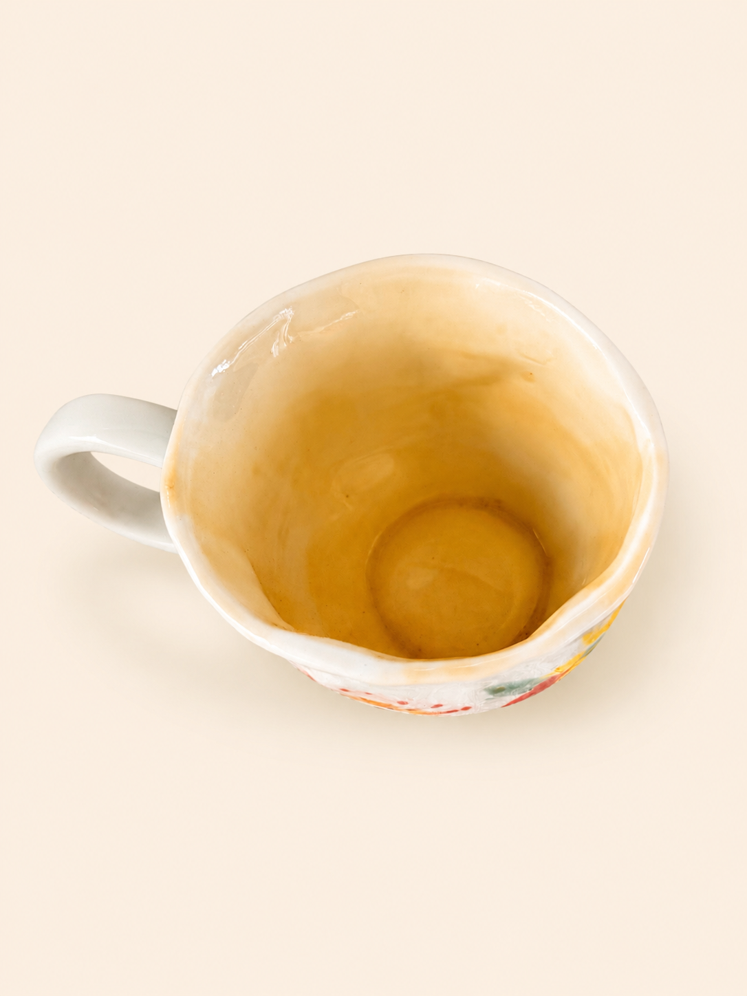 Hand‑Painted Floral Ceramic Mug
