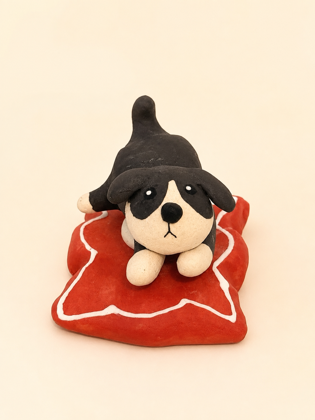 Handmade Ceramic Dog Spinner | Desk Decor Gift