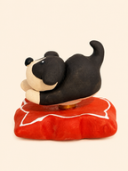 Handmade Ceramic Dog Spinner | Desk Decor Gift
