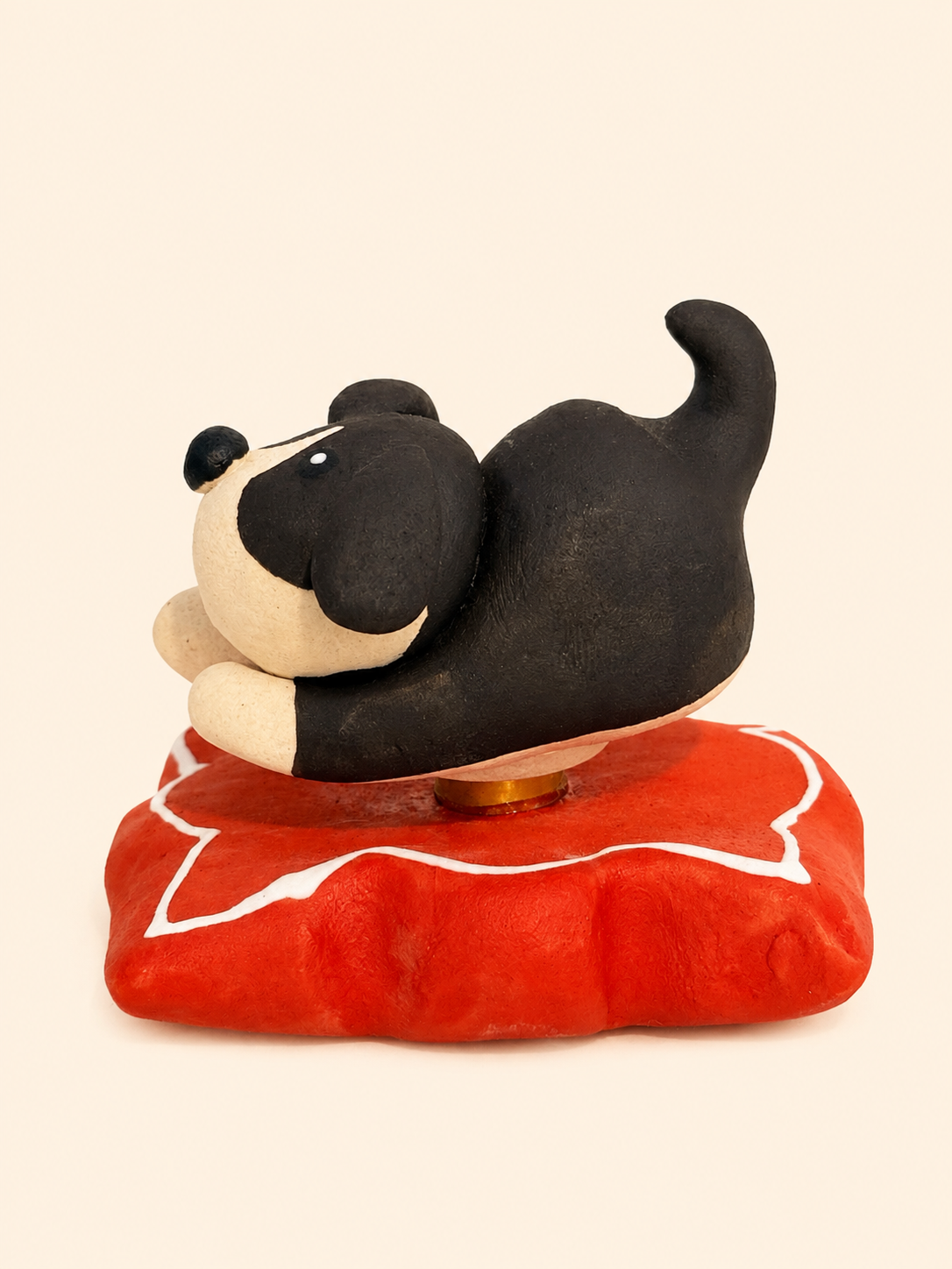 Handmade Ceramic Dog Spinner | Desk Decor Gift