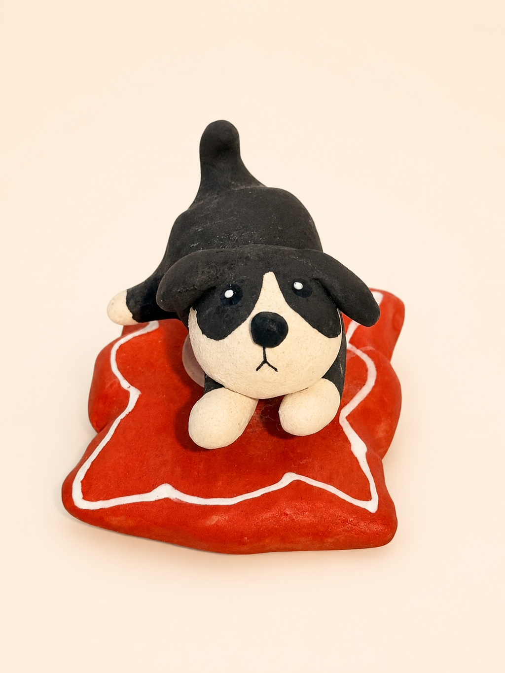 Handmade Ceramic Dog Spinner | Desk Decor Gift