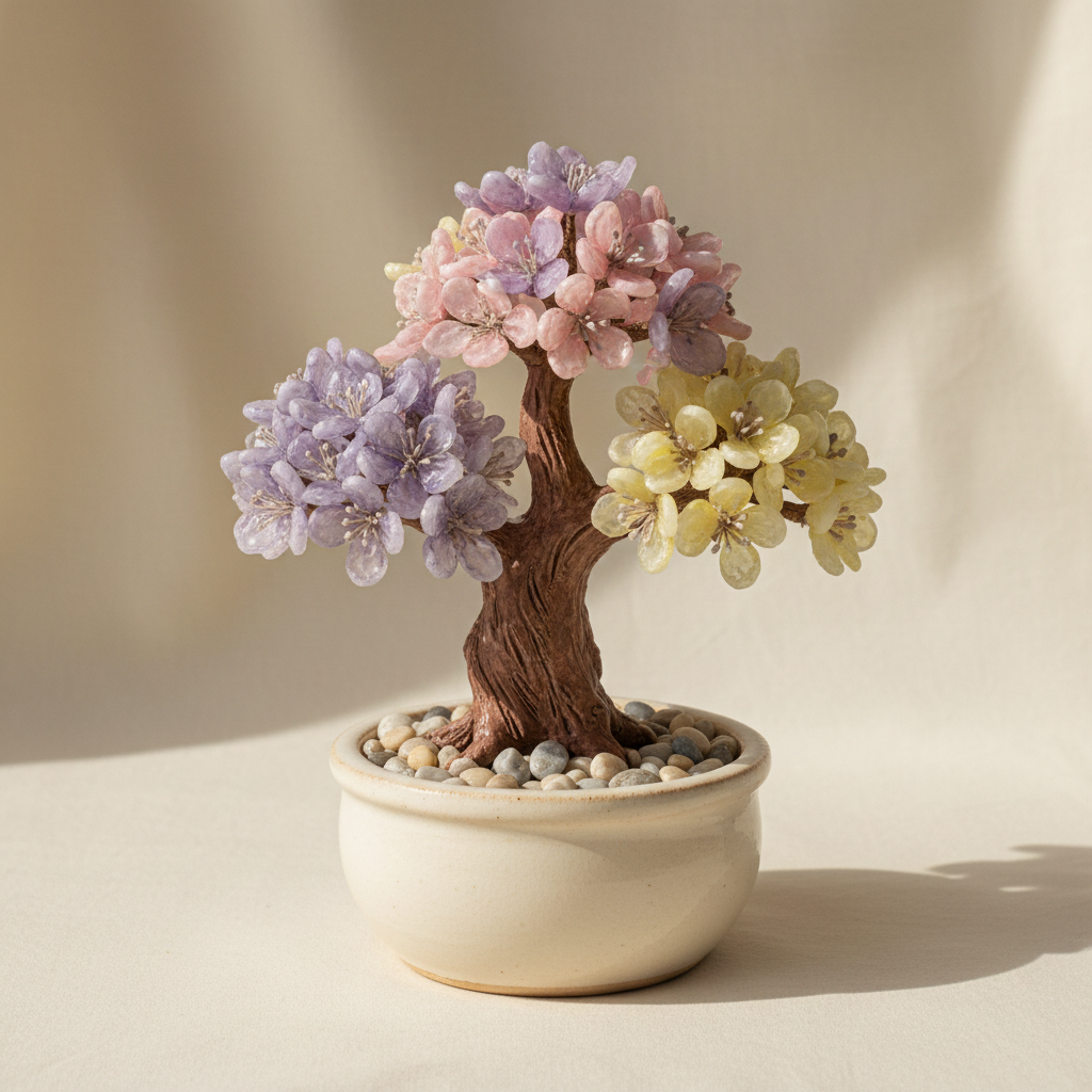 Ceramic Crystal Bonsai - Pastel Mini Garden